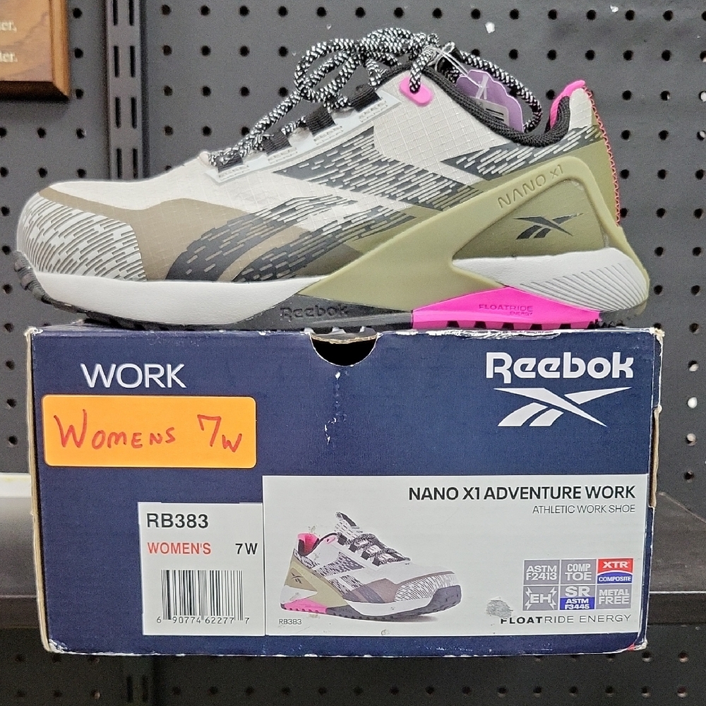 Reebok Women's Nano X1 Adventure Shoes - Gray, Pink, and Olive